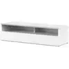 Image de Meuble Tv Mélaminé Blanc 2 Niches 1 Porte Las Vegas 120cm