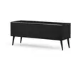 Image de Meuble Tv Tissu Acoustique Et Mélaminé Noir Vasteras 120cm