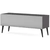 Image de Meuble Tv Tissu Acoustique Et Mélaminé Gris Helsinborg 120cm
