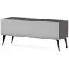 Image de Meuble tv tissu acoustique et mélaminé gris helsinborg 120cm