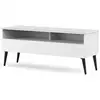 Image de Meuble Tv 1 Porte 2 Niches Bois Blanc Nacka 120cm