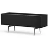 Image de Meuble Tv Tissu Acoustique Et Mélaminé Noir Pieds Métal Cairns 120cm