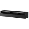 Image de Meuble Tv 3 Niches 1 Porte Mélaminé Noir New York 160cm