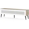 Image de Meuble Tv Verre Infrarouge Et Bois Clair Uppsala 160cm