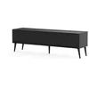Image de Meuble Tv Tissu Acoustique Et Mélaminé Noir Vasteras 160cm