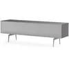 Image de Meuble Tv Tissu Acoustique Et Mélaminé Gris Pieds Métal Adelaide 160cm