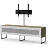 Image de Meuble tv avec support écran verre infrarouge et bois clair istra 160cm UBD-ISTRA160