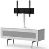 Image de Meuble tv avec support écran verre infrarouge et mélaminé blanc sarama 120cm