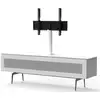Image de Meuble tv avec support écran verre infrarouge et mélaminé blanc sarama 160cm