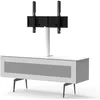 Image de Meuble Tv Avec Support Écran Verre Infrarouge Et Mélaminé Gris Saratov 120cm