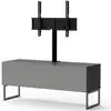 Image de Meuble tv avec support écran tissu acoustique et mélaminé gris anapa 120cm