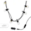 Image de Guirlande Lumineuse Extérieure Connectable Party Clear - 20 Globes Guinguette Led - Blanc Chaud
