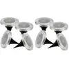 Image de Lot De 8 Spots Solaires Ronds Inox Encastrable Ou A Piquer - Decky - Led Blanc Froid - Ø12 Cm