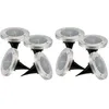 Image de Lot de 8 spots solaires ronds inox encastrable ou à piquer - LUMISKY - DECKY - LED blanc froid - Ø12 cm