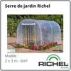 Image de Serre maraichère RICHEL - 6 m² - Pied droit - Polyéthylène 200µ traitée anti UV - Porte zippée et enroulable