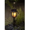 Image de Lanterne solaire effet flamme naturelle - GALIX - 33 LED vacillantes - ABS thermoformé - 64/53 x 134 cm