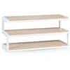 Image de Meuble TV - NorStone - Esse - Blanc et Chêne - Supporte jusquà 80 kg - TV jusquà 46