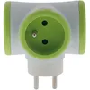 Image de Bloc prise Triplite 3x16A rotatif - WATT&CO - Vert - Blanc - Asymétrique - Intérieur