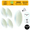 Image de Lot de 5 appliques dextérieur Hublot LED à détecteur HF (mouvements et crépusculaire) 16W 1500 LM 4000K IP66 IK10 - garantie 5 ans