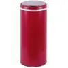 Image de Poubelle Automatique 42 L - Acier Inox Avec Cerclage - Finition Rouge Mat -