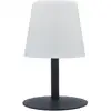 Image de Lampe De Table Led Sans Fil Standy Mini Rock - H 25 Cm - Gris Et Blanc