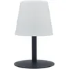 Image de Lampe de table LED sans fil Standy Mini Rock - Lumisky - H 25 cm - Gris et blanc