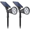 Image de Lumisky Pack De 2 Spots Solaires Exterieur Etanches - 4 Leds Blanches - 200 Lm - Tete Pivotante A 90?c