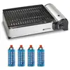 Image de Barbecue À Gaz Portable 1.9 Kw Kemper Grille Anti Adhesive + 4 Cartouches Gaz Camping