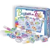 Image de Kit creatif bijoux - SENTOSPHERE - Bagues en Folies - 12 bagues transparantes à peindre - 10 couleurs - Dès 7 ans