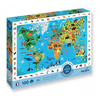 Image de Puzzle Sentosphere Planisphère Des Animaux 61 X 42 Cm Bleu Autre(s) Matière(s)