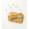 Image de Beurrier en  verre et bambou avec couteau, Pebbly - PEBBLY