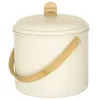 Image de Seau à compost - Collecte - 7 Litres - Acier - Anse en bambou - Anti-odeurs