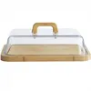 Image de BOITE A FROMAGE EN BAMBOU ET VERRE 24 X 25X 95 CM - PEBBLY