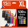 Image de 123consommables - Pgi530 - Cli531 - Cartouche D'encre Compatible Avec Canon Pgi-530 / Cli-531 Multip