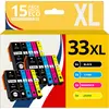 Image de 123consommables - 33xl - Pack 15 Cartouches D'encre Compatible Pour Epson 33 Xl Pour Expression Prem