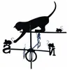 Image de Girouette chat et souris en fer forgé grand modèle