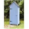 Image de Armoire cabine de rangement de 041 m2 bleue lasuré avec 3 étagères ARM0805W Habrita Foresta