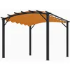 Image de Pergola Structure Mixte 11,22 M2 - Toile Couleur Rouille