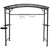 Image de Carport Barbecue Finition Époxy Gris Anthracite - Toit Réalisé En Acier