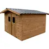 Image de Abri Therma En Bois - 10,60 M² - Sans Plancher - Toit Double Pente Bac Acier