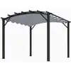 Image de Pergola Structure Mixte 11,22 M2 - Toile Épaisse Grise