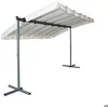 Image de Pergola marquise 360 x 250 m gris anthracite 9 m2 toile pivotante et extensible 200 g/m2 PER2535M Habrita Foresta