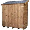 Image de HABRITA - Abri mural de rangement - panneaux 19 mm - Surface ext.: 1.34 m2 - bois massif traité très haute température