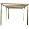 Image de Carport Autoclavé Toit Plat - S.h.t. : 14,91 M2 - Toit Tôle Pvc