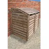 Image de Cache poubelle en bois autoclavé double - 150x90x120cm - Cache et abri pour 2 bacs poubelles