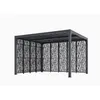 Image de HABRITA Pergola bioclimatique en Aluminium - Avec panneaux moucharabieh - Gris