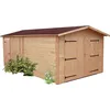 Image de Garage Denis Madriers Douglas 28 Mm Sans Plancher Toit Double Pente 21,15 M²
