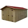 Image de Garage en bois Panneau - 16 mm - HABRITA - ED 2848 N - Porte à 3 vantaux 200x170cm - 1560 m²