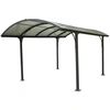 Image de Abri de Voiture Carport 14,62m2 Métal Aluminium à Toit Rond Gris Anthracite FORESTA