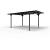 Image de Abri de Voiture Carport 14,7m2 Métal Aluminium à Toit Plat Gris Anthracite